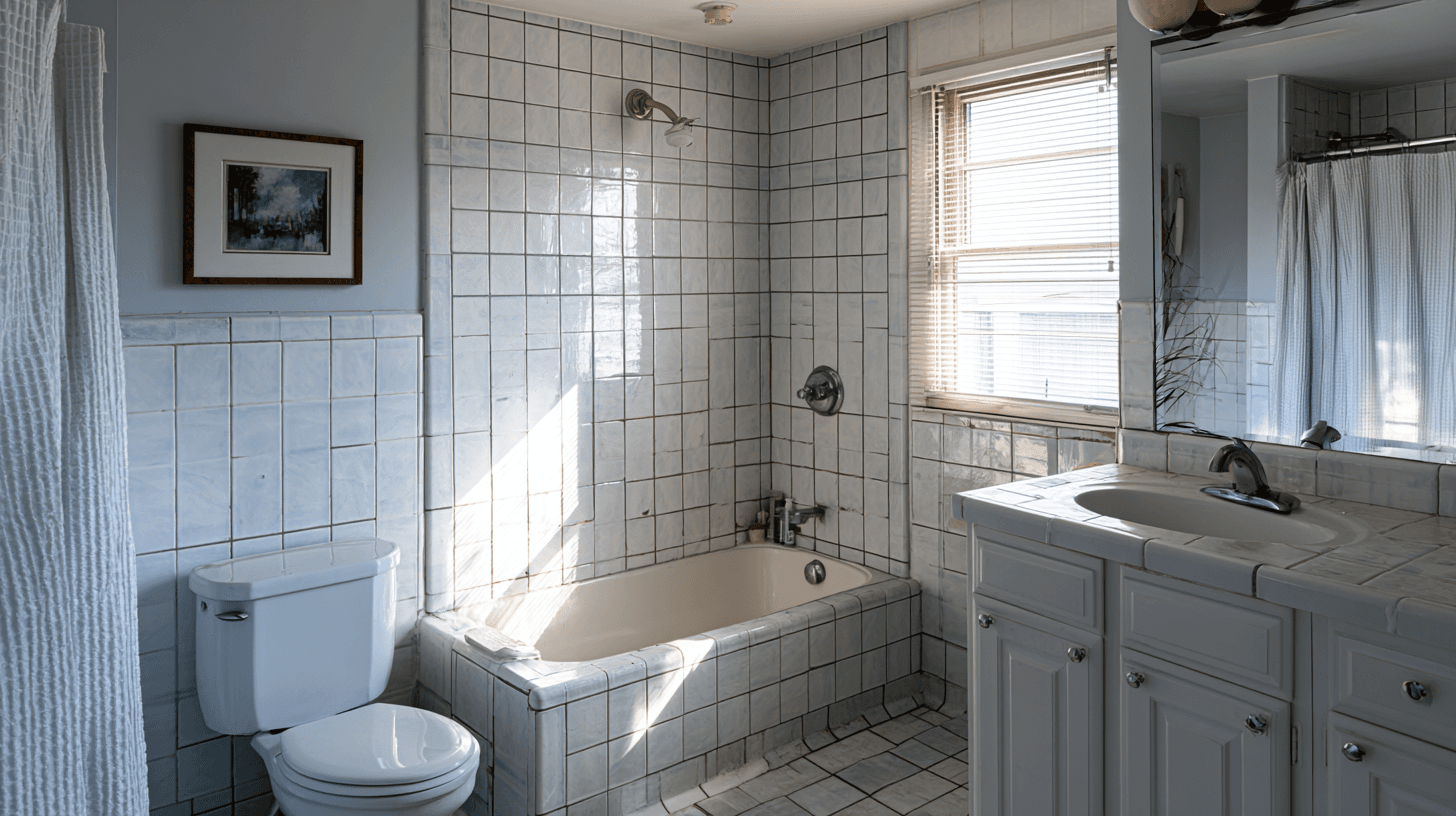 Tile Shower Upgrade before